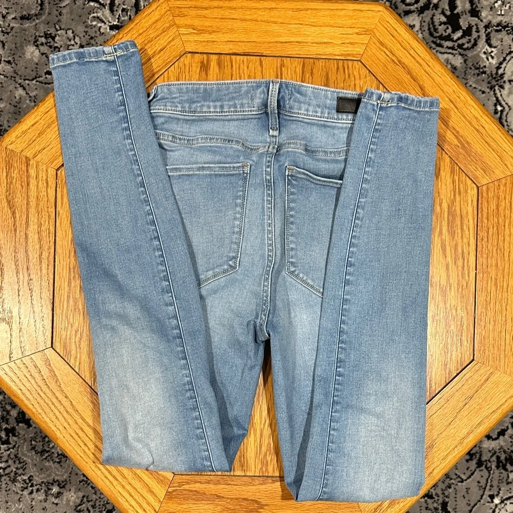 *ABERCROMBIE & FITCH* Light Blue High Rise Super Skinny Jeans Size 25 / 0R - Picture 8 of 9